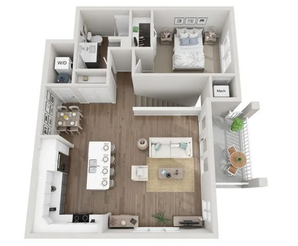 Floor Plan 1F | Seasons at North Aurora | Apartments in North Aurora, IL