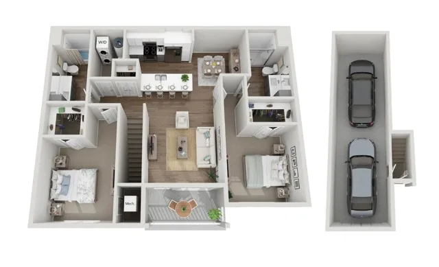 Floor Plan 2F | Seasons at North Aurora | Apartments in North Aurora, IL