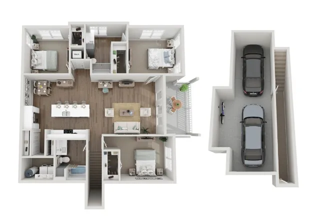 Floor Plan 3B | Seasons at North Aurora | Apartments in North Aurora, IL