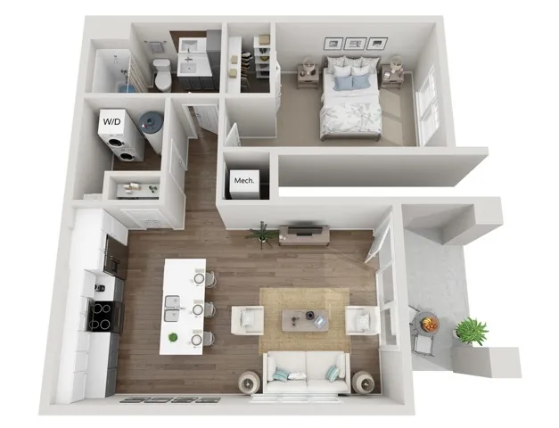 Floor Plan 1H | Seasons at Franklin | Apartments in Franklin, WI