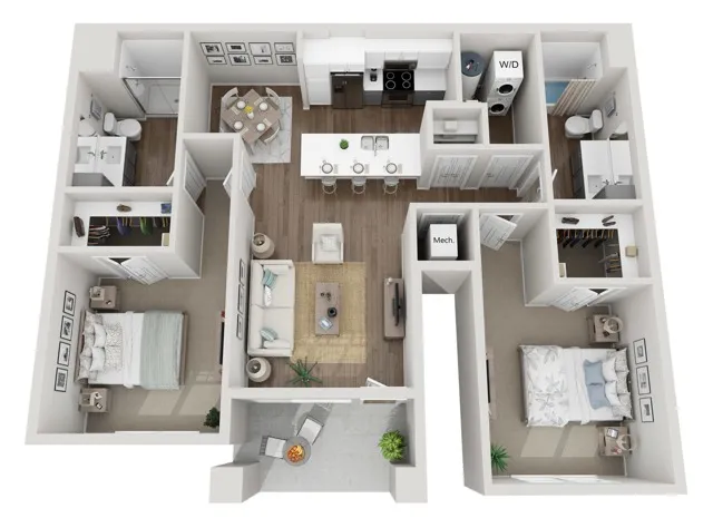 Floor Plan 2G | Seasons at Franklin | Apartments in Franklin, WI