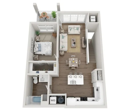 Floor Plan 1E | Seasons at Franklin | Apartments in Franklin, WI