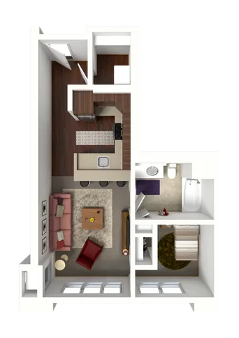 Floor Plan A1 | 50Twenty | Apartments in Madison, WI