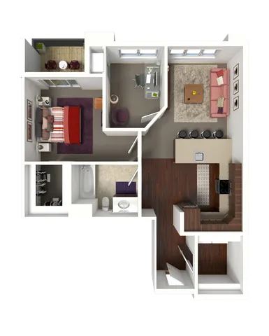 Floor Plan C1 | 50Twenty | Apartments in Madison, WI