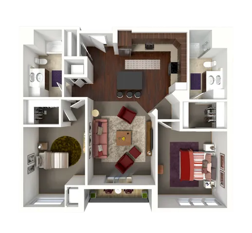 Floor Plan D1 | 50Twenty | Apartments in Madison, WI
