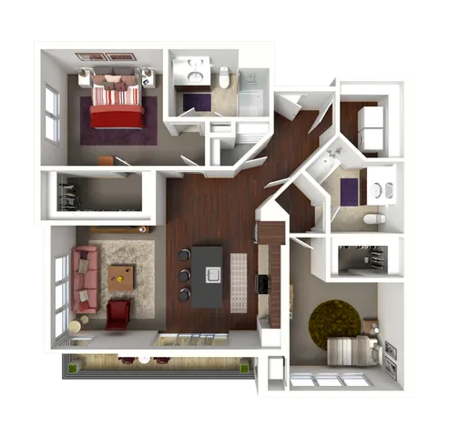 Floor Plan D3 | 50Twenty | Apartments in Madison, WI