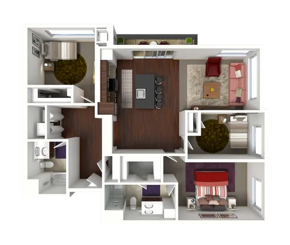 Floor Plan F1 | 50Twenty | Apartments in Madison, WI
