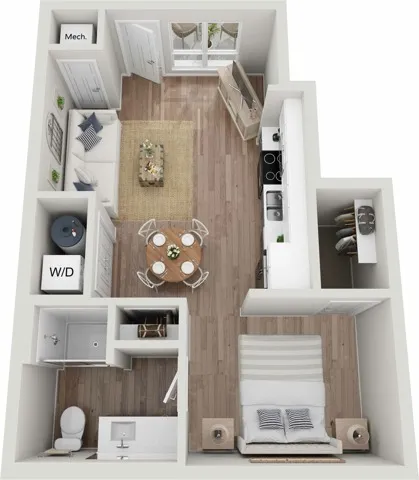 Floor Plan 0BR A | Seasons at Hoffman Estates | Apartments in Hoffman Estates, IL