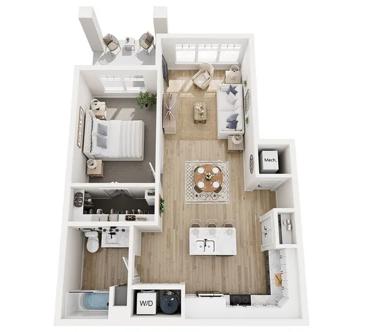 Floor Plan 1A | Seasons at Elgin | Apartments in Elgin, IL