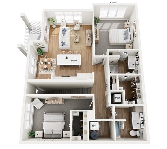Floor Plan B1 | Echelon at Charlotte | Apartments in Charlotte, NC