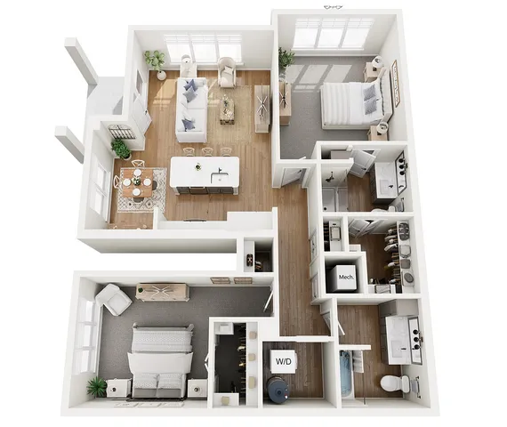 Floor Plan B4 | Echelon at Charlotte | Apartments in Charlotte, NC