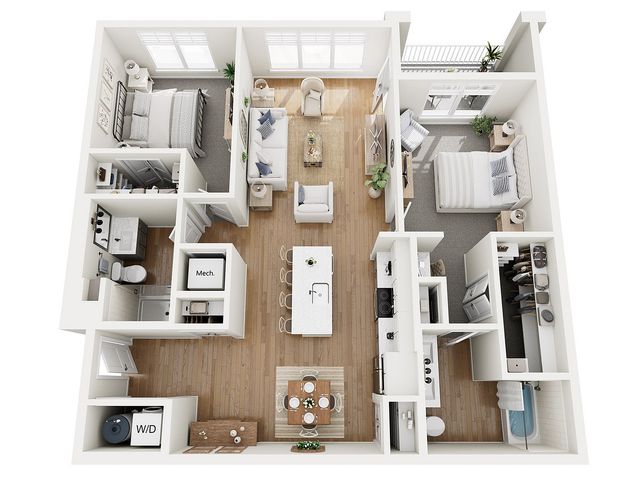 Floor Plan B7 | Echelon at Charlotte | Apartments in Charlotte, NC