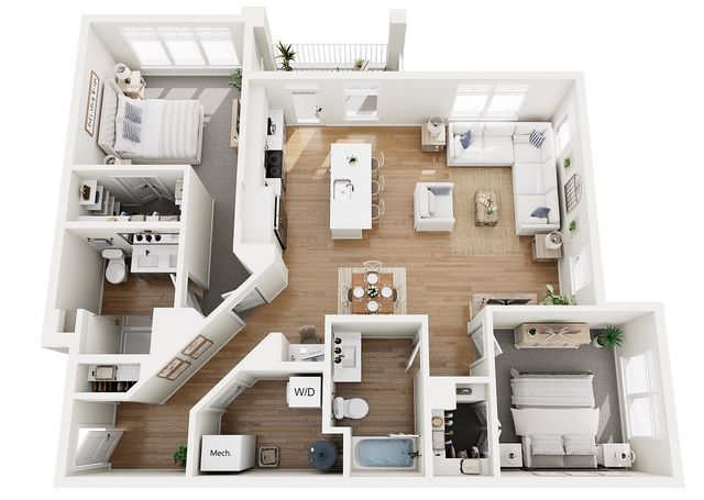 Floor Plan B8 | Echelon at Charlotte | Apartments in Charlotte, NC