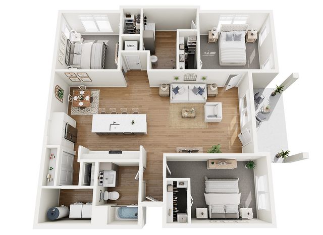 Floor Plan C1 | Echelon at Charlotte | Apartments in Charlotte, NC