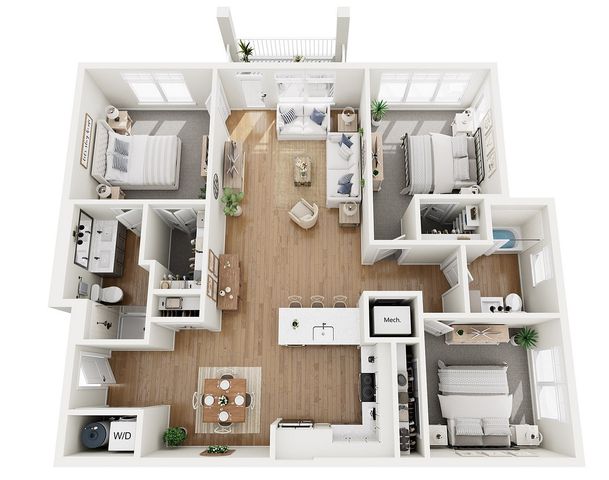 Floor Plan C3 | Echelon at Charlotte | Apartments in Charlotte, NC