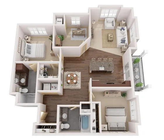 Floor Plan B1.1 | Elan | Apartments in Fitchburg, WI