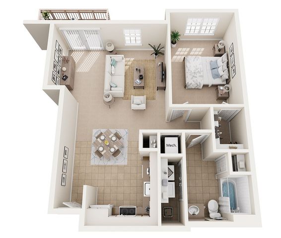 One Bedroom, One Bathroom | Liberty Square | Apartments in Sun Prairie, WI