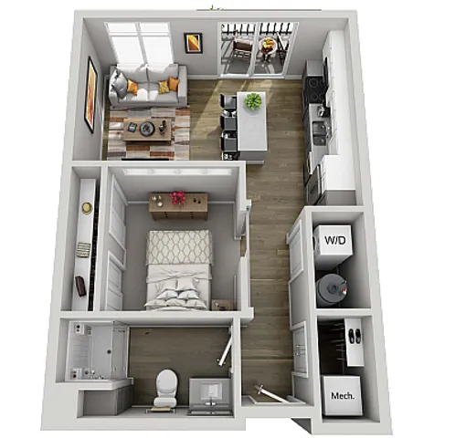 Floor Plan 1A | State Street Station | Apartments in Wauwatosa, WI