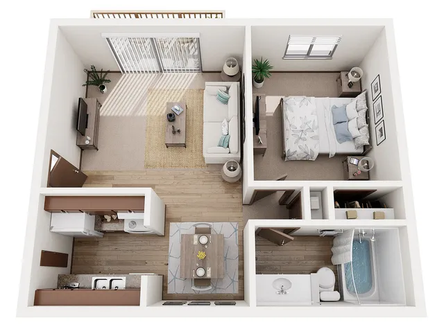 One Bedroom, One Bathroom | Fitchburg Square | Apartments in Fitchburg, WI
