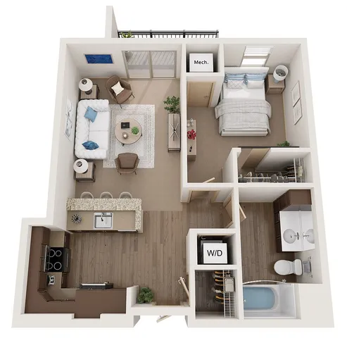 Floor Plan B1 | The Woodlands Apartments | Apartments in Menomonee Falls, WI