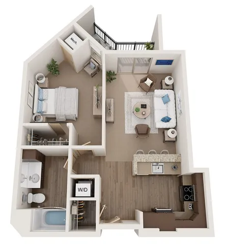 Floor Plan B2 | The Woodlands Apartments | Apartments in Menomonee Falls, WI