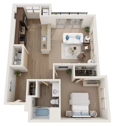 Floor Plan B4 | The Woodlands Apartments | Apartments in Menomonee Falls, WI