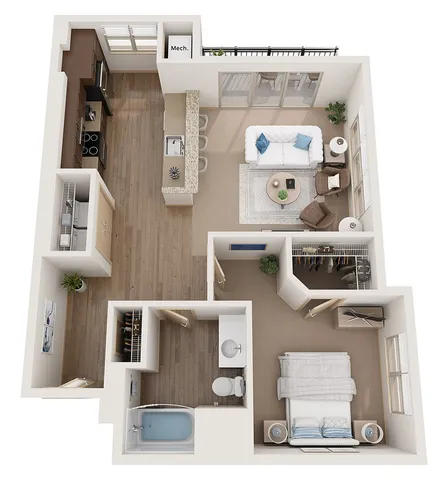 Floor Plan B5 | The Woodlands Apartments | Apartments in Menomonee Falls, WI