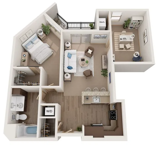 Floor Plan C2 | The Woodlands Apartments | Apartments in Menomonee Falls, WI