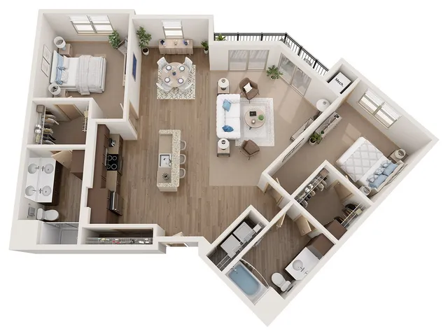 Floor Plan E1 | The Woodlands Apartments | Apartments in Menomonee Falls, WI