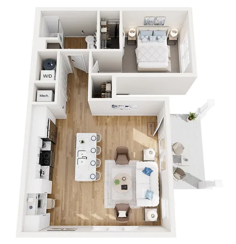Floor Plan 1B | Seasons at Spring Street | Apartments in Mount Pleasant, WI
