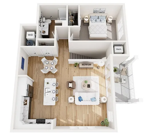 Floor Plan 1F | Seasons at Spring Street | Apartments in Mount Pleasant, WI