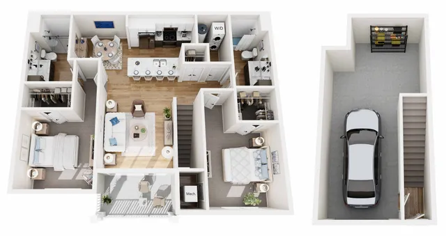 Floor Plan 2E | Seasons at Spring Street | Apartments in Mount Pleasant, WI