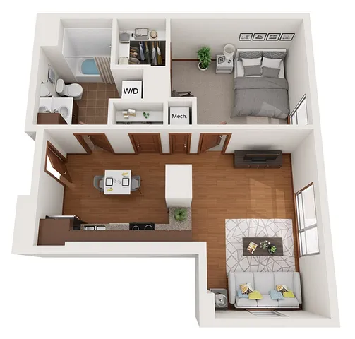 Floor Plan B2 | Domain | Apartments in Madison, WI
