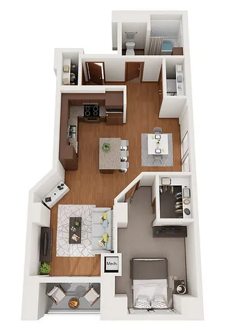 Floor Plan F | Domain | Apartments in Madison, WI