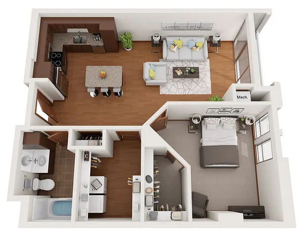 Floor Plan Q | Domain | Apartments in Madison, WI