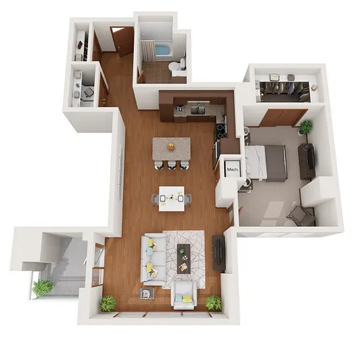 Floor Plan S | Domain | Apartments in Madison, WI