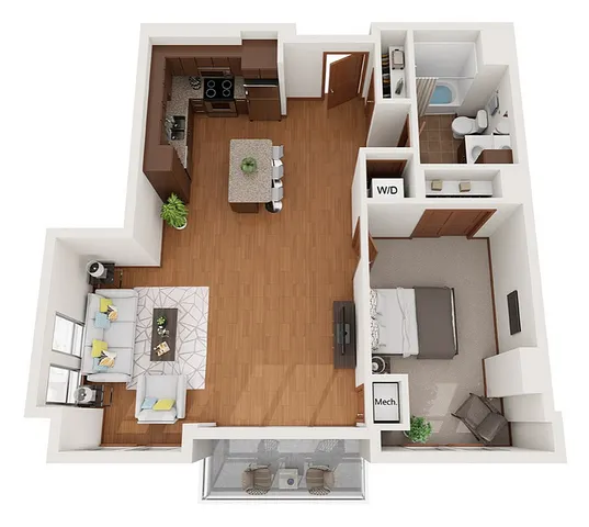Floor Plan U | Domain | Apartments in Madison, WI