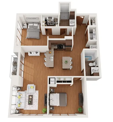 Floor Plan W2 | Domain | Apartments in Madison, WI