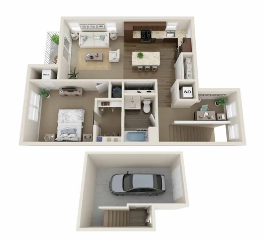 Floor Plan A2 | High Bluff Townhomes | Apartments in Grafton, WI
