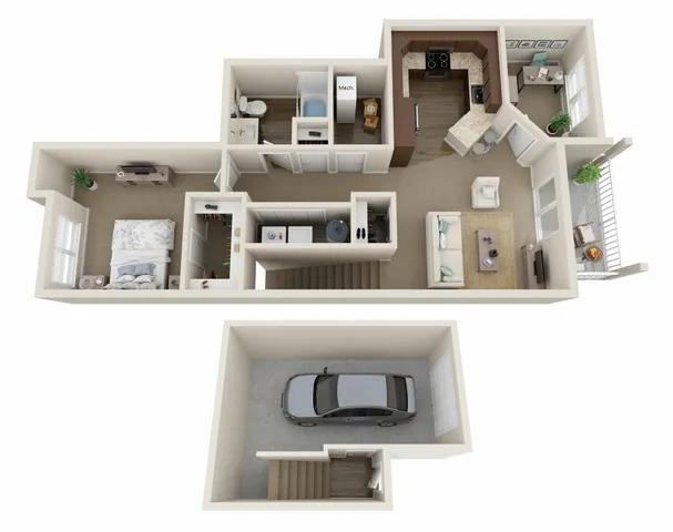 Floor Plan C | High Bluff Townhomes | Apartments in Grafton, WI