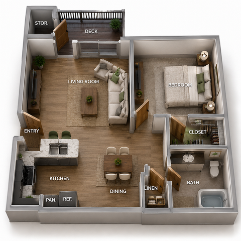 1 Bedroom Luxury Tower