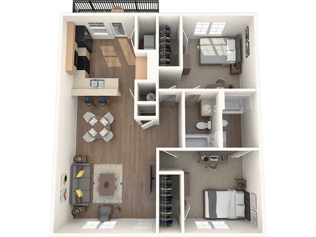 2BR/2BA - Flat