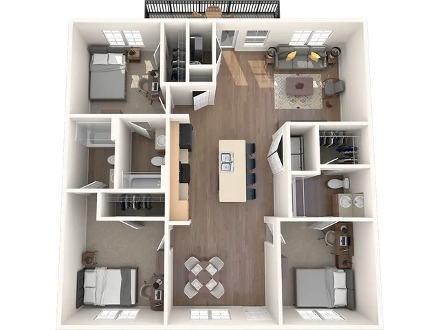3BR/3BA - Flat
