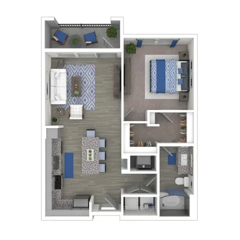 The Glitz (A2) | 739 SF