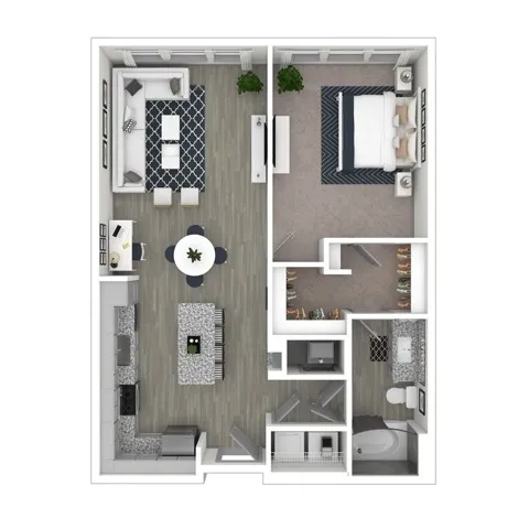 The Charming (A2.2) | 837 SF