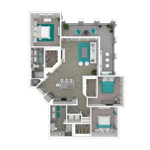 The Vibrant (C1 ADA) | 1361 SF