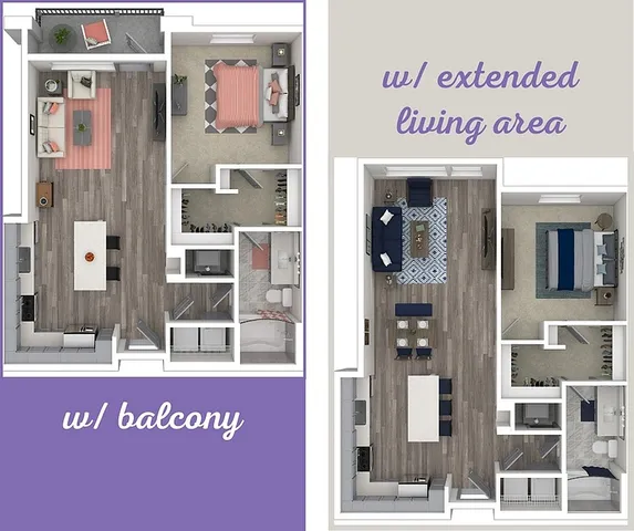 A5 The Muse 1/1 with balcony and with extended living area