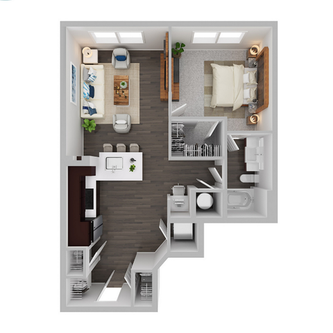 Integra Myst - One-Bedroom Floorplan