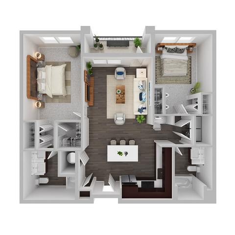 Integra Myst - Two-Bedroom Floorplan