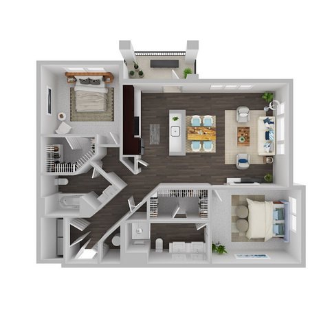 Integra Myst - Two-Bedroom Floorplan
